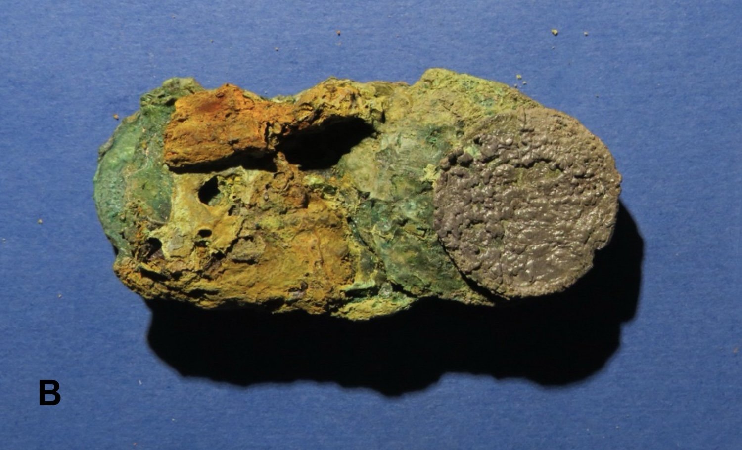 Back of fused Anglo-Saxon coins