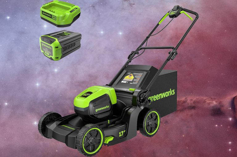 Greenworks 60V 17in Push Lawn Mower, 4.0 Ah Battery and Charger