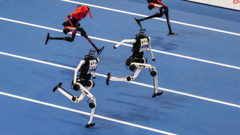 robots running on a track