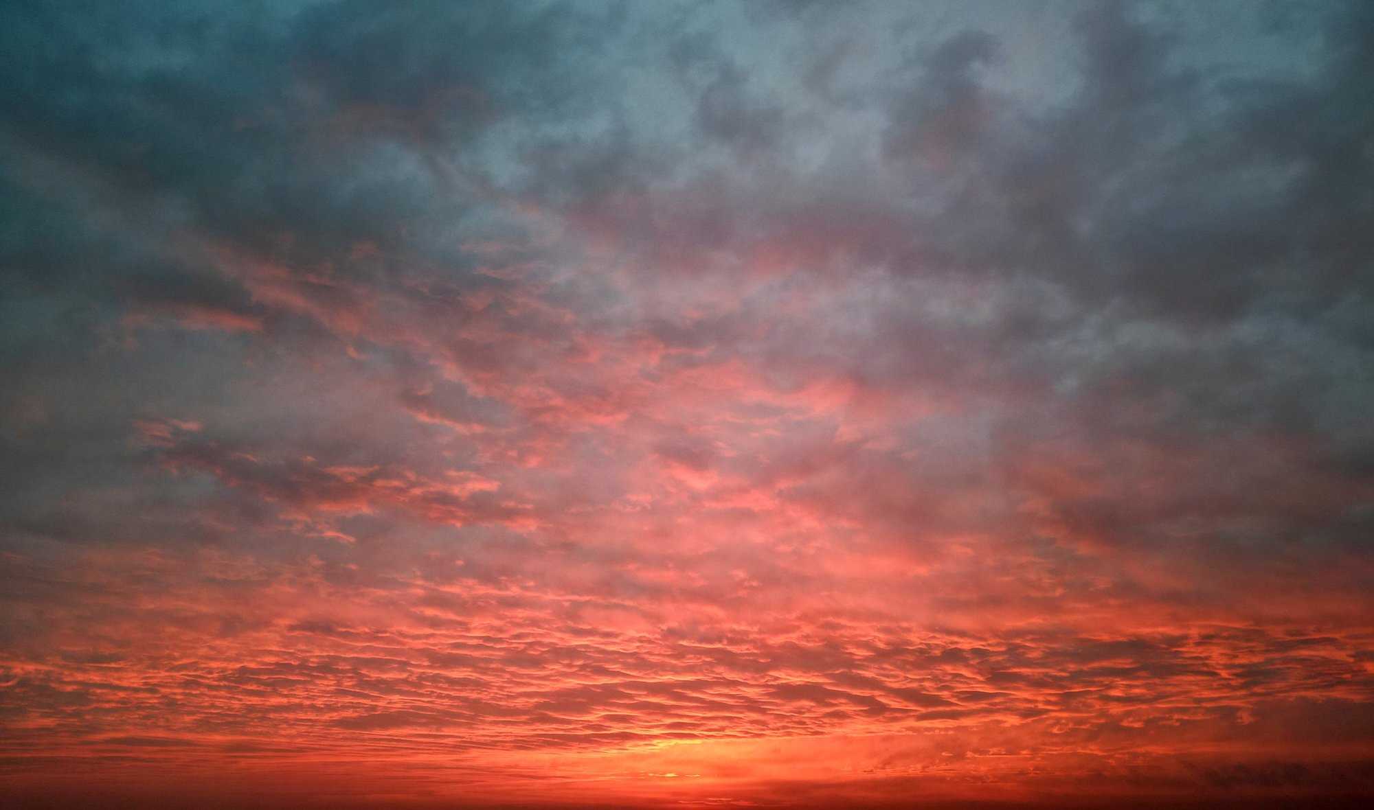 red skies in the morning