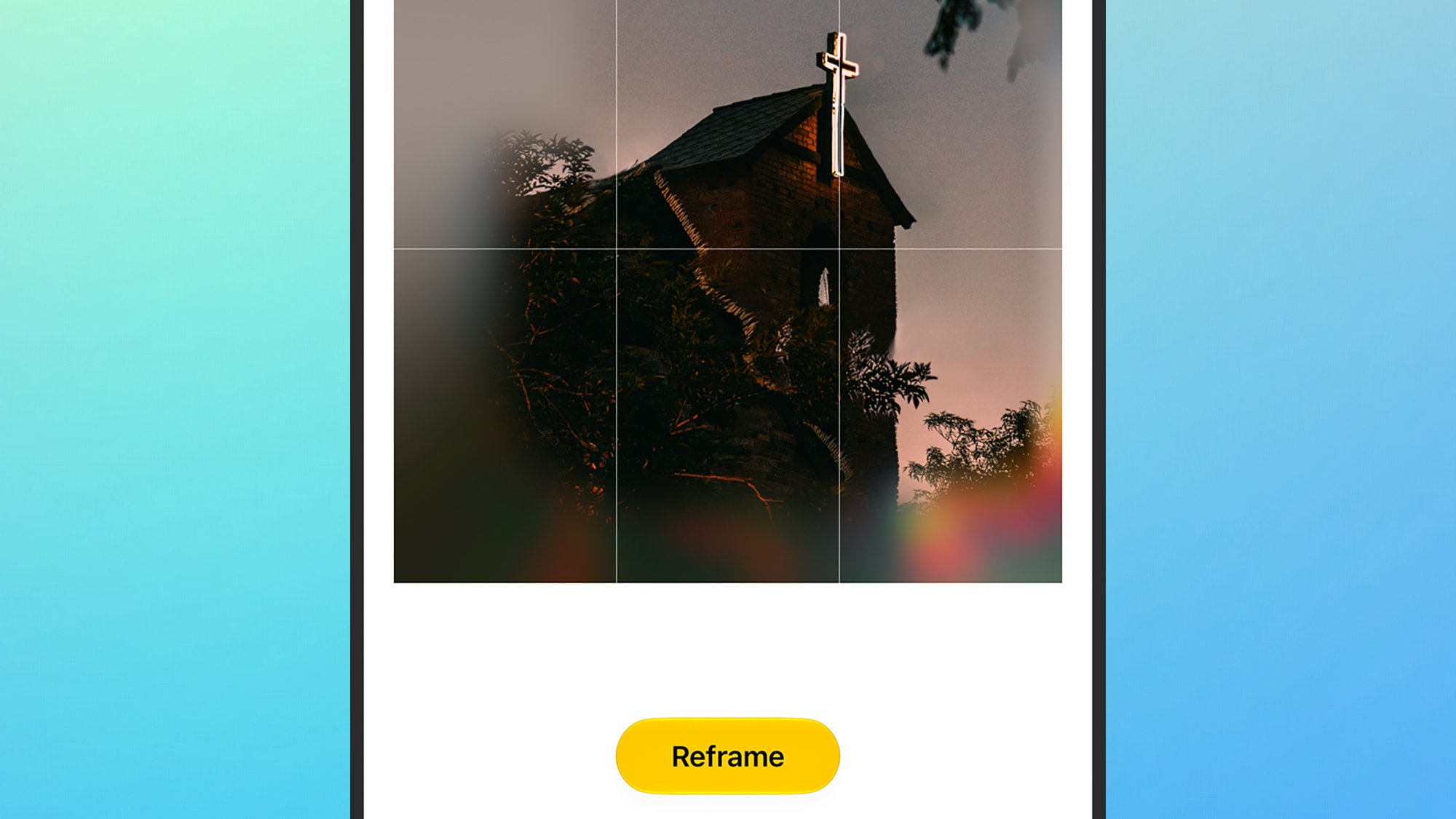 A screenshot of the Reframe feature in iOS 27