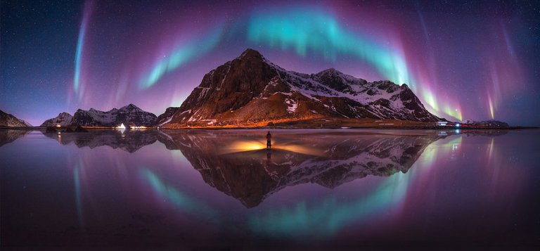 Wutimet Bunyasirisith, Thailand - The Emerald Arch Over Lofoten, Skagsanden Beach, Lofoten, Norway