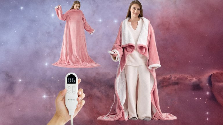 Bedsure Wearable Heated Blanket with Foot Pocket