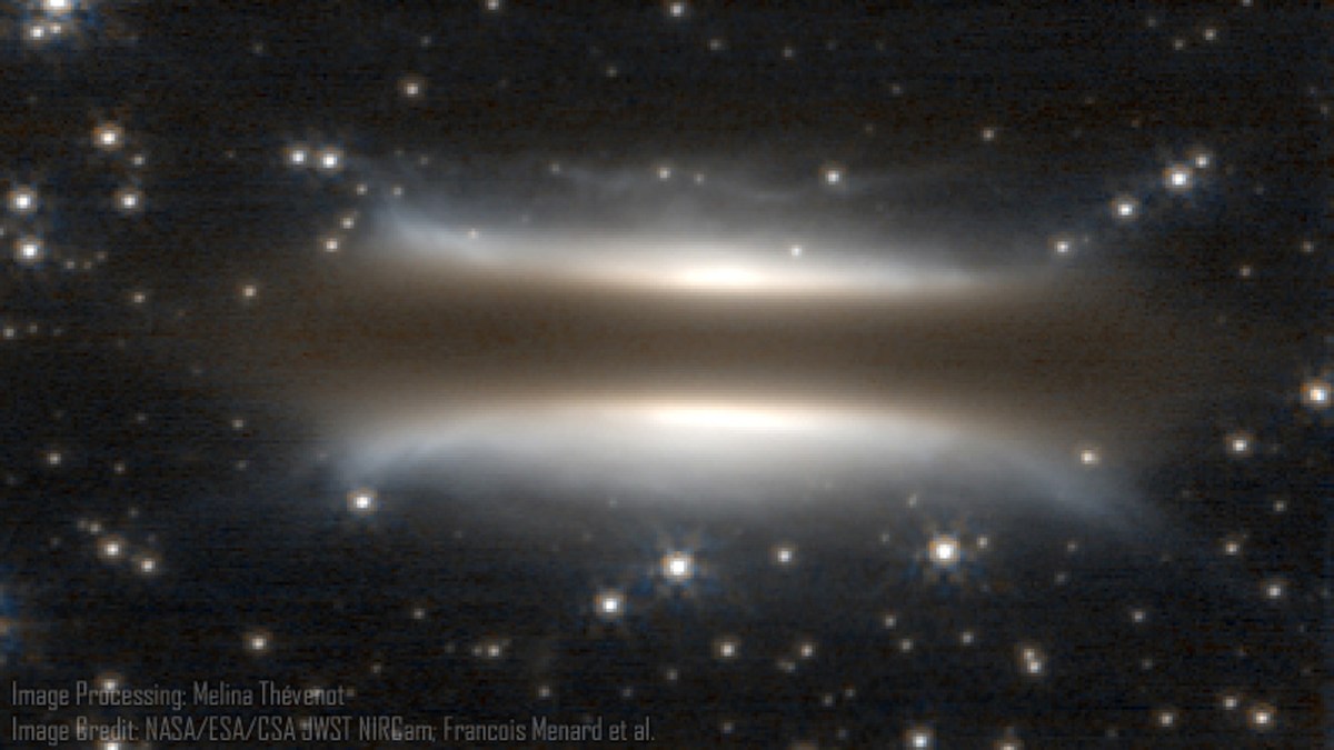 A distant space ‘hamburger’ hides a baby gas giant
