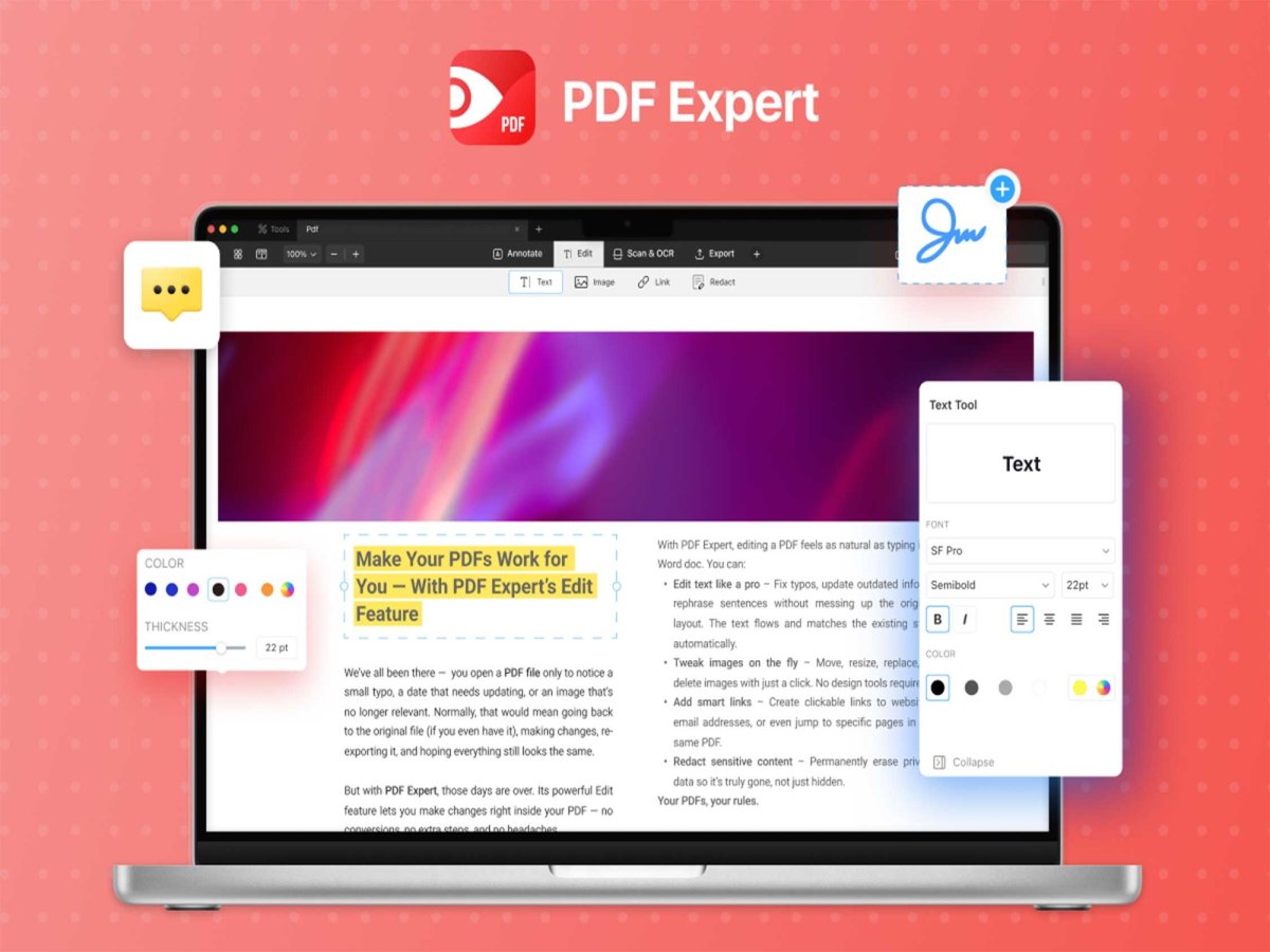 Get a lifetime subscription to PDF Expert for $79.99 and say goodbye to Acrobat