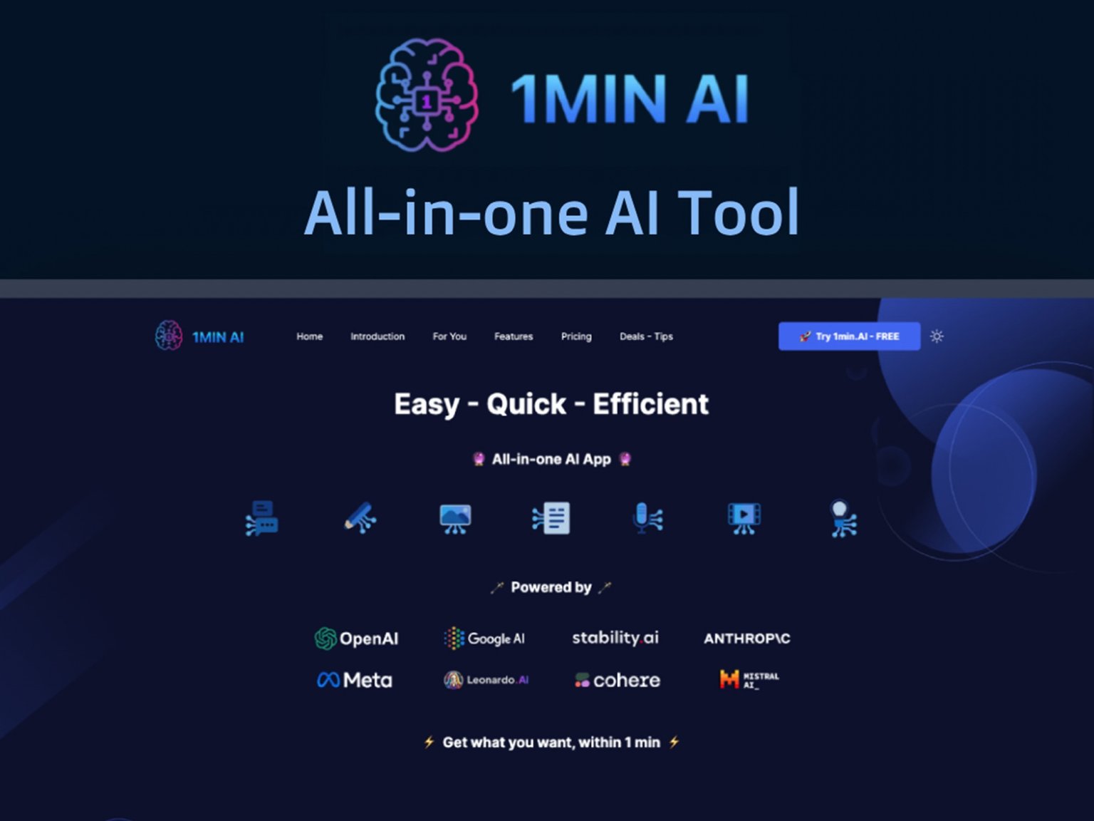 Primary image for get gpt-5-5 pro claude 4-1 opus and more for less with 1min-ai Stack Commerce sponsored deal