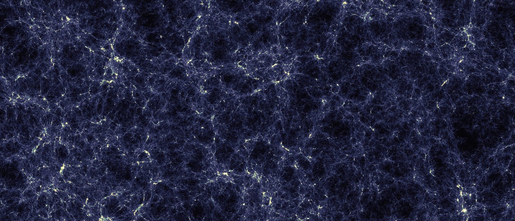 The cosmic web structure as simulated by Lumina. Image: Oliver Zier, Center for Astrophysics | Harvard & Smithsonian.